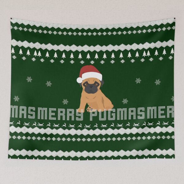 Item preview, Merry Pugmas Merry Christmas Pug winter sweater style Christmas Sweater Xmas Pug Christmas Gift Pug Ugly Jumper Holiday Gift designed and sold by ALLURE-minimal.