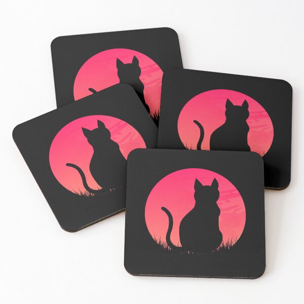 Item preview, Cute Black Cat Watching Sunset  designed and sold by knapst.