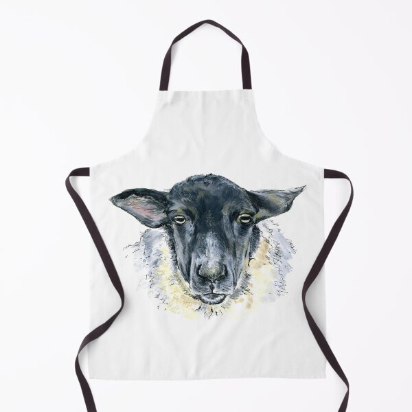 Item preview, Suffolk Sheep. A sketch in acrylic by Jane Green. White Background. designed and sold by janesg.
