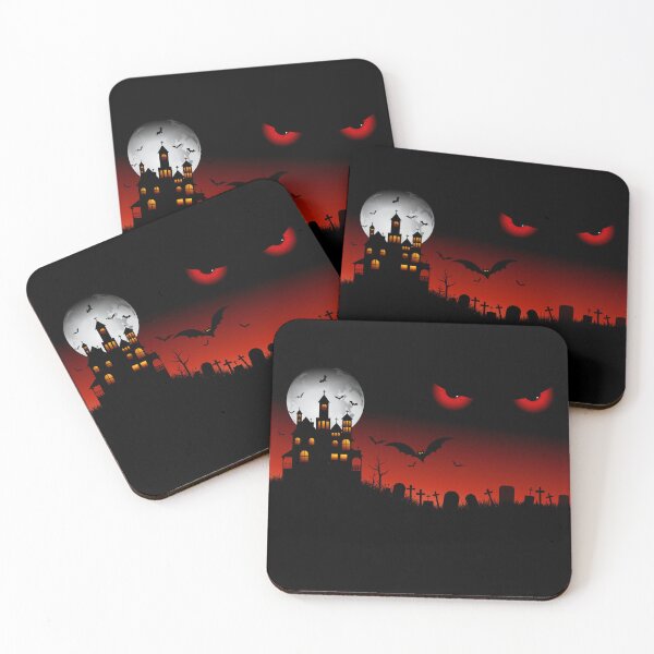 Item preview, Scary Haunted House And Graveyard At Night desing halloween art designed and sold by rmannioui.