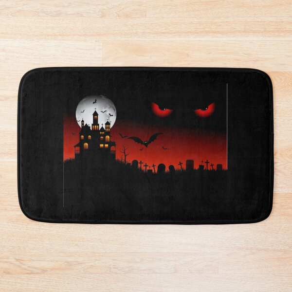 Item preview, Scary Haunted House And Graveyard At Night desing halloween art designed and sold by rmannioui.