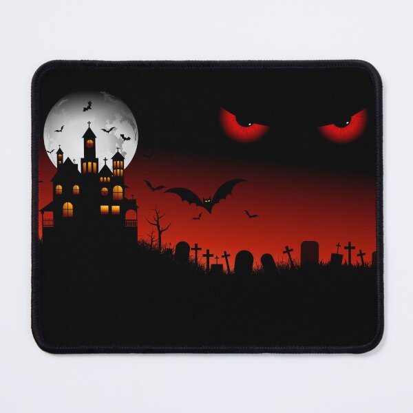 Item preview, Scary Haunted House And Graveyard At Night desing halloween art designed and sold by rmannioui.