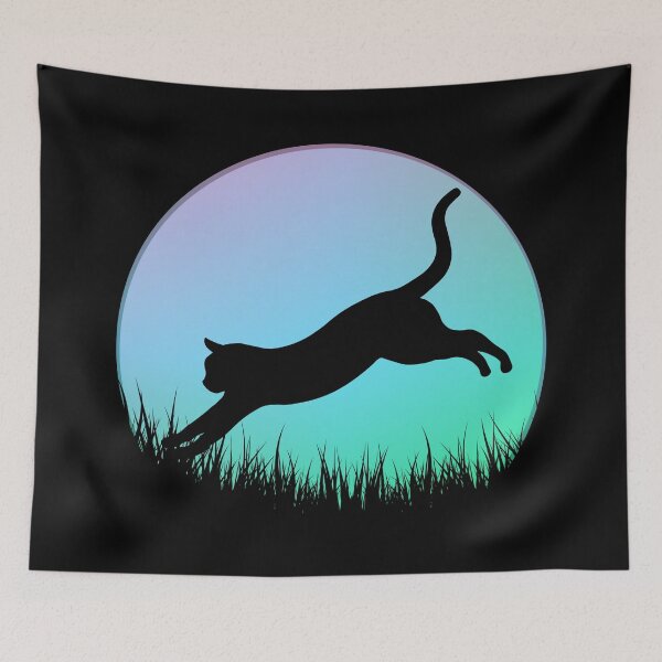 Item preview, Cute Black Cat Watching Sunset designed and sold by knapst.