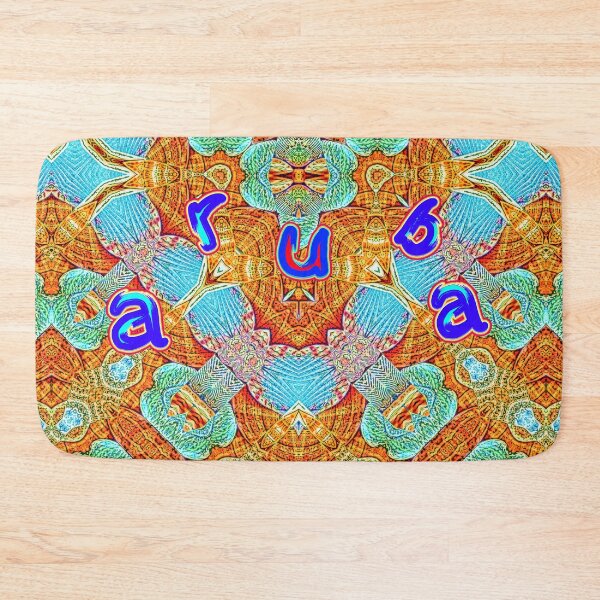 Item preview, UNFORGETTABLE SOUVENIRS OF THE ARUBA CARNIVAL - ARUBA GEOMETRIC ABSTRACT SHELL PAINTING - ARUBA PARADISE ISLAND - ARUBA ONE HAPPY ISLAND. designed and sold by Ralek.