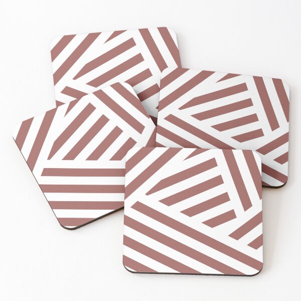 Item preview, Red White Abstract Stripe Pattern Pairs Graham and Brown 2023 COTY Alizarin designed and sold by ColorOfTheYears.