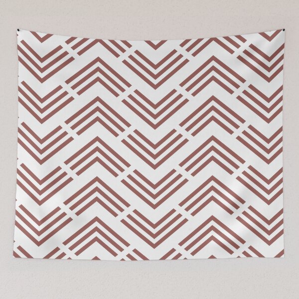 Item preview, Red White Chevron Rhombus Pattern Pairs Graham and Brown 2023 COTY Alizarin designed and sold by ColorOfTheYears.