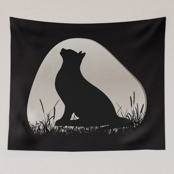 Item preview, Cute Black Cat Watching Sunset designed and sold by knapst.
