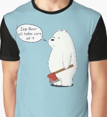 Ice Bear Will Take Care of It - We Bare Bears Cartoon Graphic T-Shirt