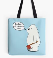 Ice Bear Will Take Care of It - We Bare Bears Cartoon Tote Bag