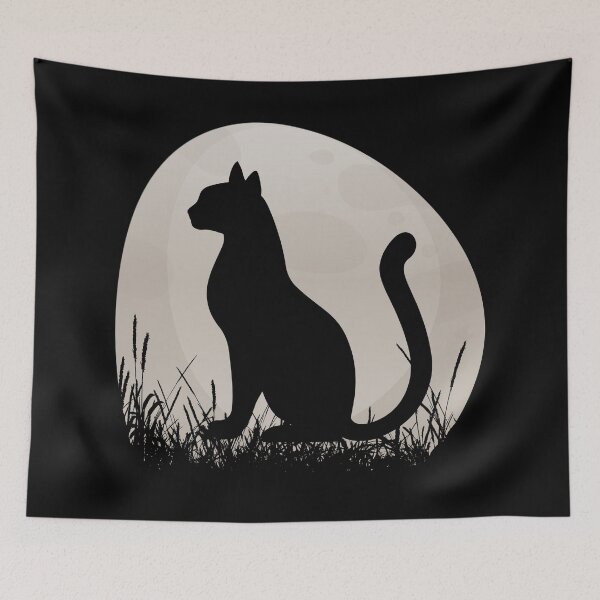 Item preview, Funny Cute Black Cat Watching Sunset designed and sold by knapst.