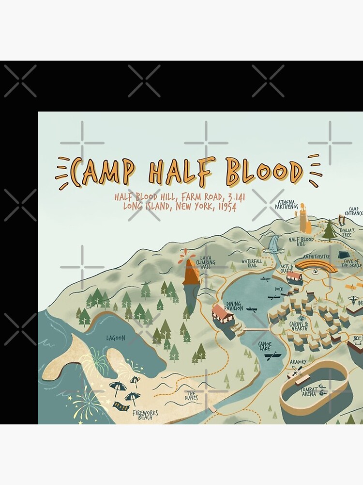 Map of Camp Half Blood Pin for Sale by Nakamoto99