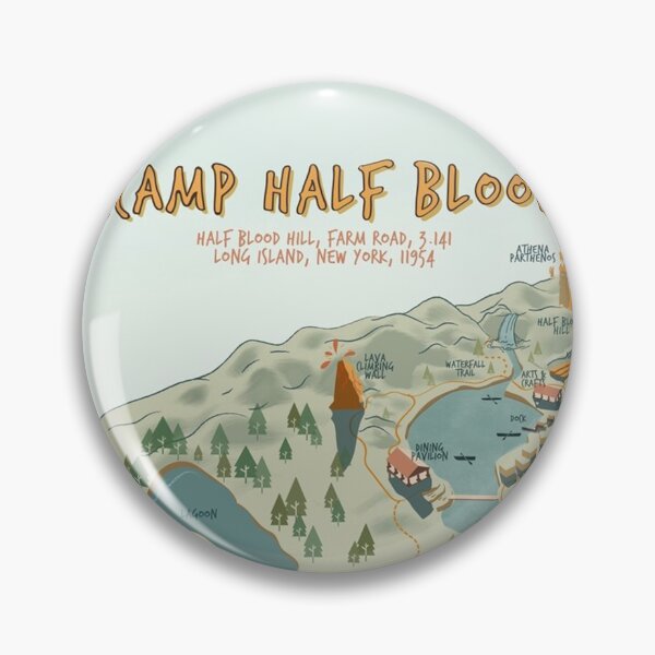 Map of Camp Half Blood Pin for Sale by Nakamoto99