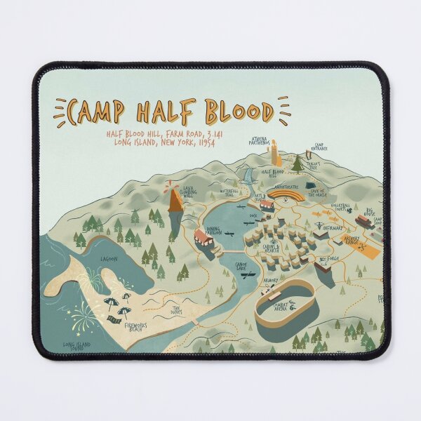 Camp Half-blood Map Art Print Percy Jackson Camp Map PJO 