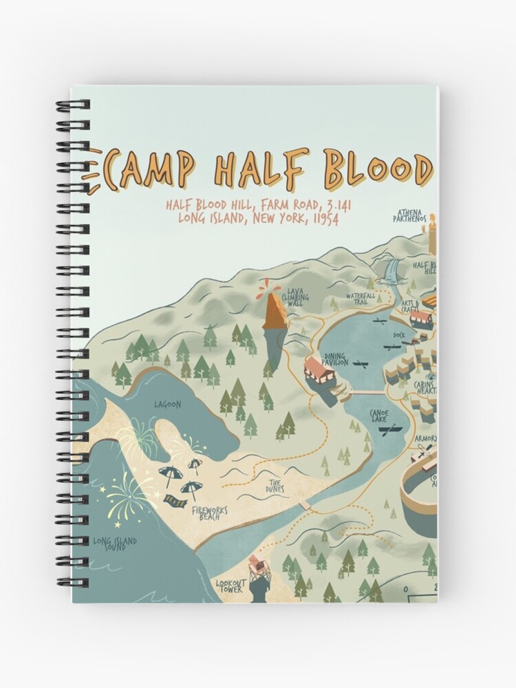 Camp Half Blood Map | Spiral Notebook