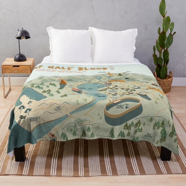 Map of Camp Half Blood Throw Blanket Decorative Sofa Blanket