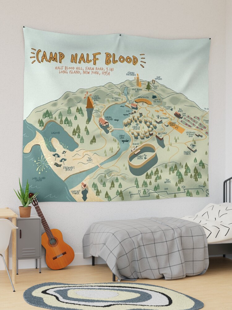 Map of Camp Half-blood on Handmade Scroll Percy Jackson and 