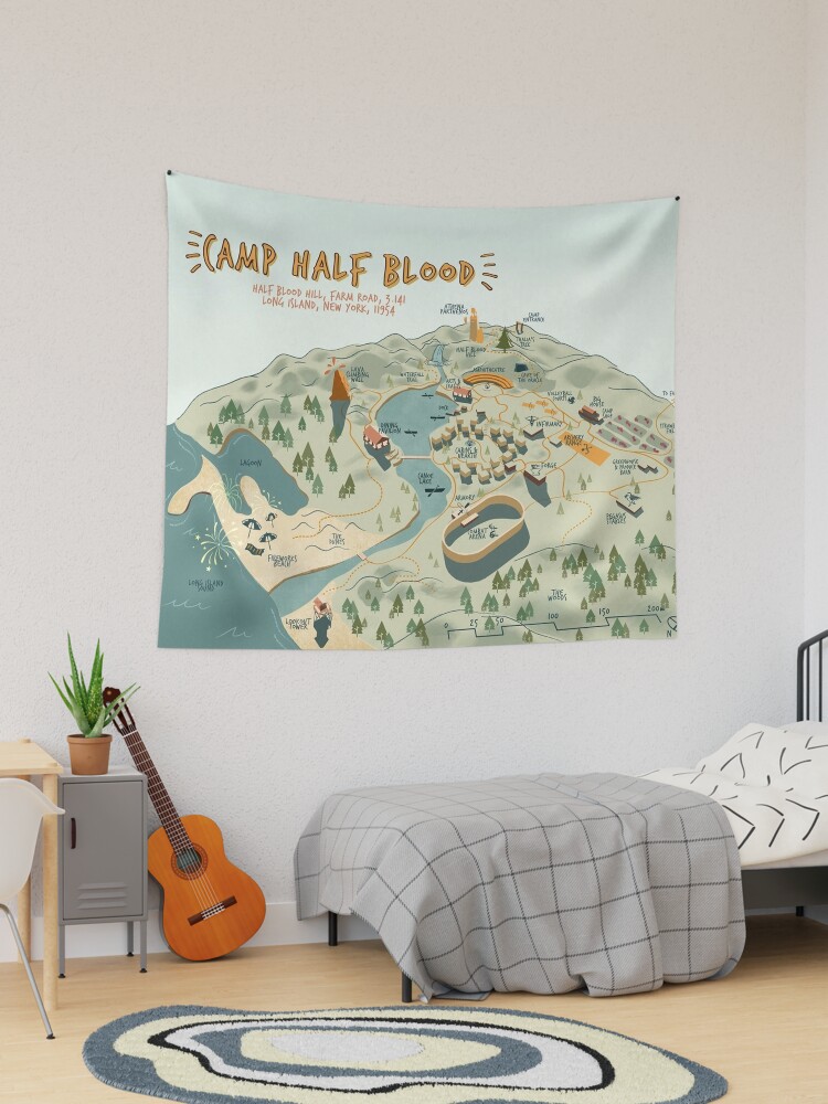 Camp Half-Blood Map DIGITAL DOWNLOAD || Percy Jackson Camp Map || PJO  Poster Art Print