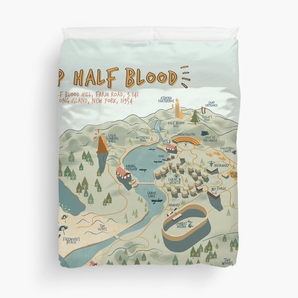 Camp Half-Blood Map DIGITAL DOWNLOAD || Percy Jackson Camp Map || PJO  Poster Art Print