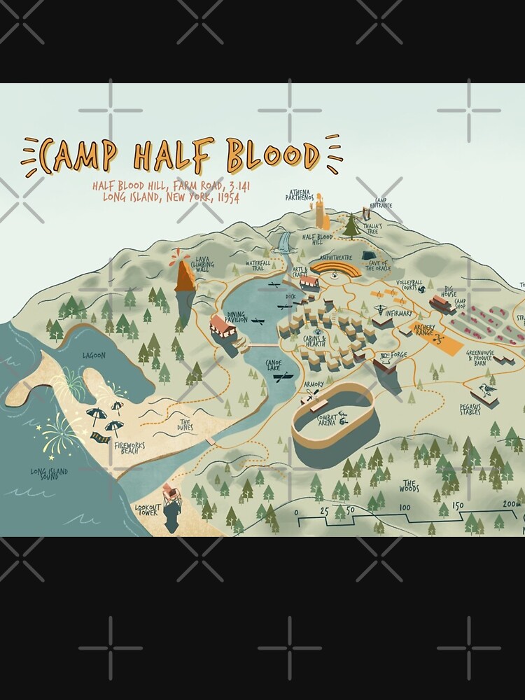 Map of Camp Half Blood Zipper Pouch for Sale by Nakamoto99