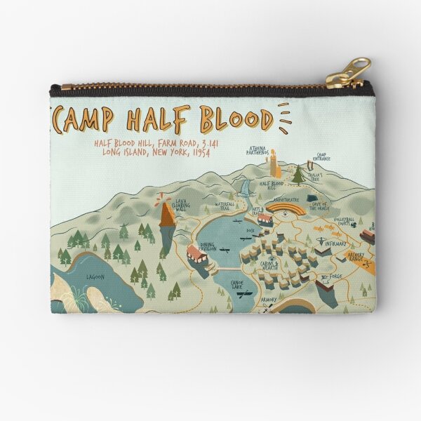 Map of Camp Half Blood Zipper Pouch for Sale by roxxell l