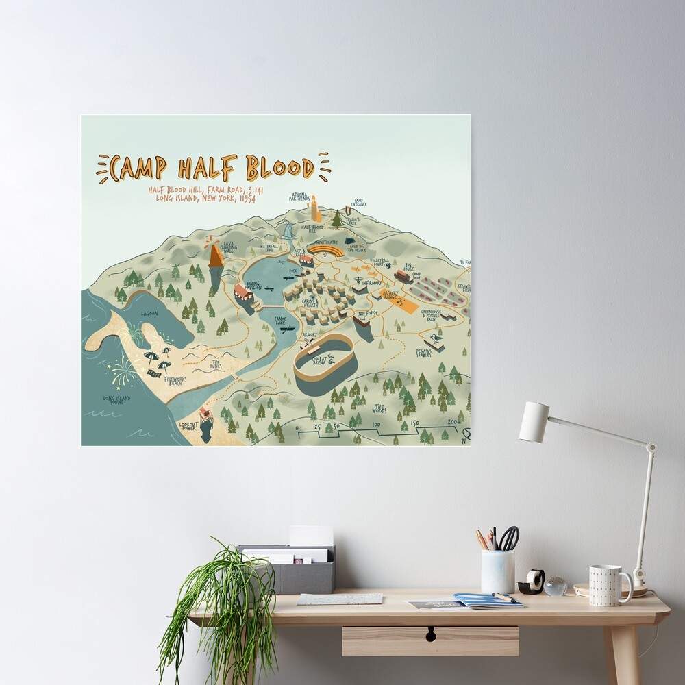 Map of Camp Half Blood Tapestry for Sale by Nakamoto99