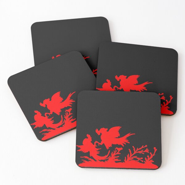 Item preview, Fairytale Germany cockfight silhouette red designed and sold by G-M-Designs.