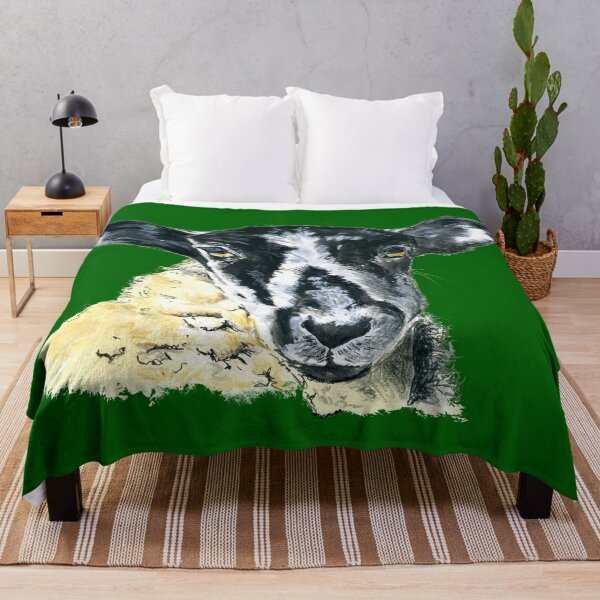 Item preview, Masham Sheep. A sketch in acrylic by Jane Green. Green Background designed and sold by janesg.