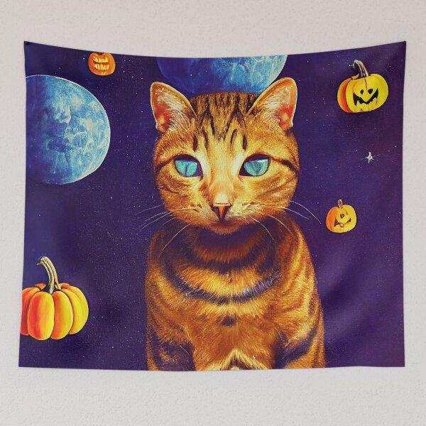 Item preview, cat halloween pumpkins designed and sold by ComicsFactory.
