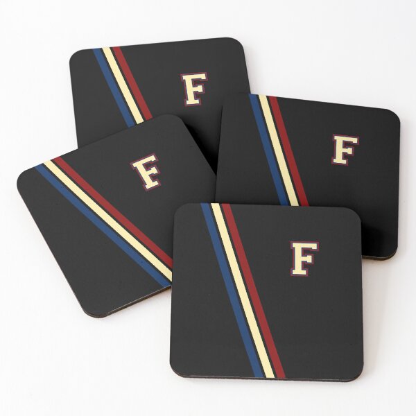 Item preview, F is for France / Varsity Letter with Racing Stripes / Deep Blue Cream Deep Red designed and sold by PEK1787.