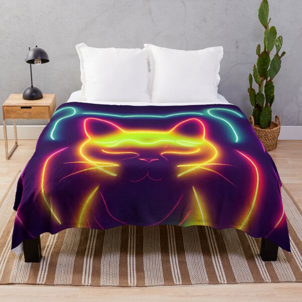 Item preview, cat halloween neon designed and sold by ComicsFactory.