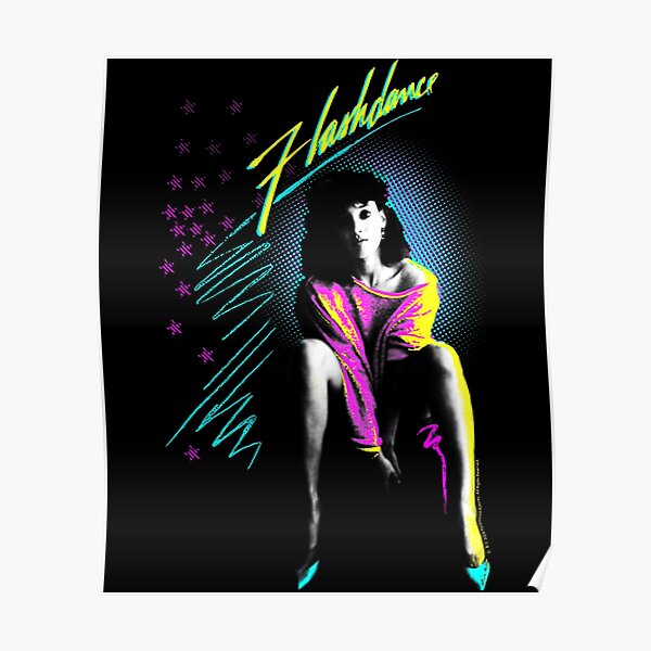 "Flashdance Alex Owens Neon Title Logo" Poster for Sale by