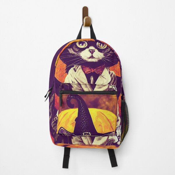 Item preview, cat halloween witch mage designed and sold by ComicsFactory.