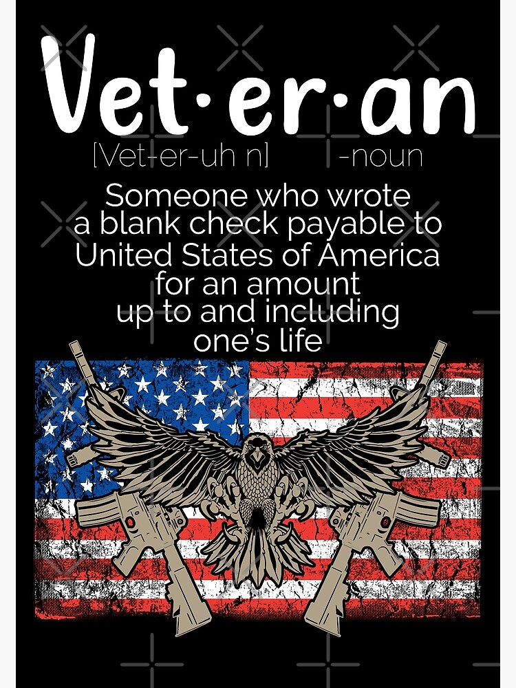 Veteran Definition Poster For Sale By Sayemhossain Redbubble   Flat,750x,075,f Pad,750x1000,f8f8f8 