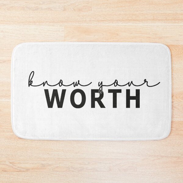 Item preview, Quote know your worth - black letters  designed and sold by Inktown.