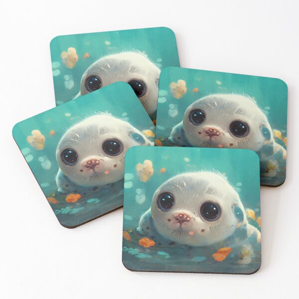 Item preview, Cute Baby Seal Swimming Painting designed and sold by Pet Shelter.