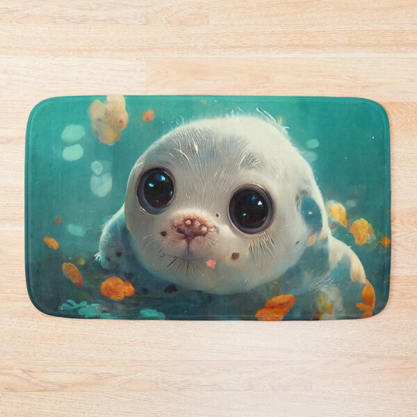 Item preview, Pintura de una linda cría de foca nadando designed and sold by Pet Shelter.