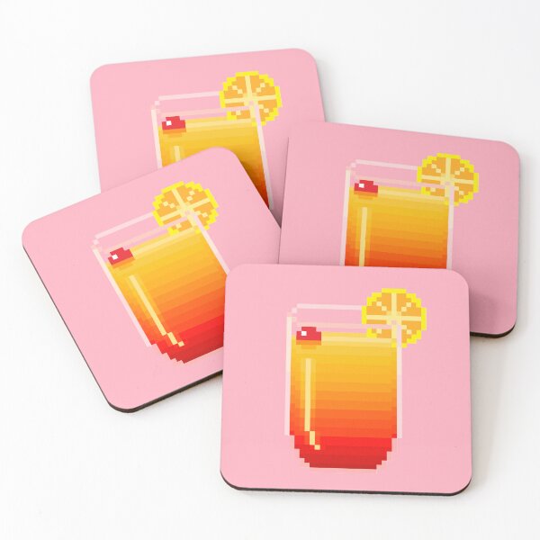 Item preview, pixel sunrise drink designed and sold by autumnalmanac.