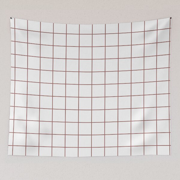 Item preview, Red White Tile Grid Pattern Pairs Graham and Brown 2023 COTY Alizarin designed and sold by ColorOfTheYears.