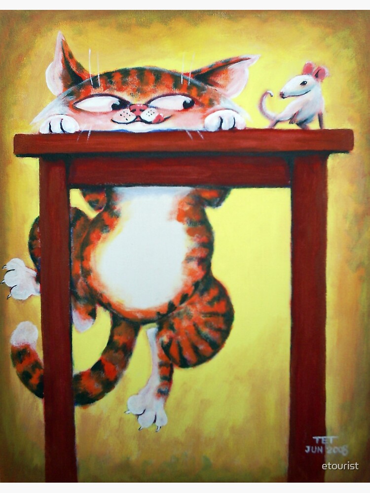 Thumbnail 3 of 3, Sticker, Table Mouse - Art by TET designed and sold by etourist.