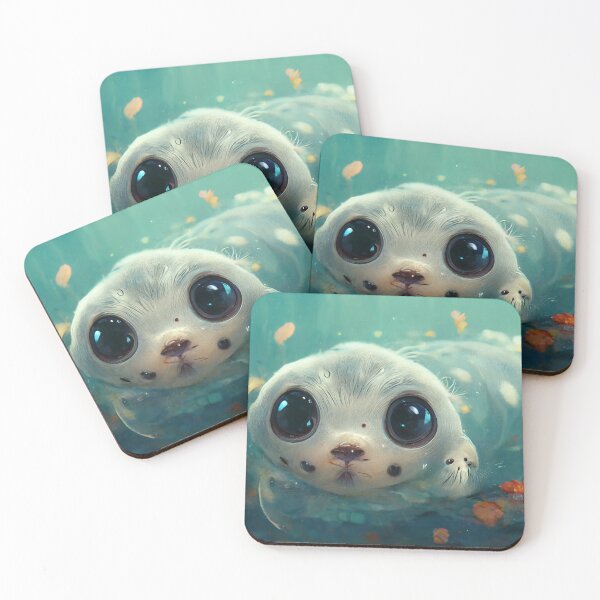 Item preview, Cute Baby Seal Swimming Painting designed and sold by Pet Shelter.
