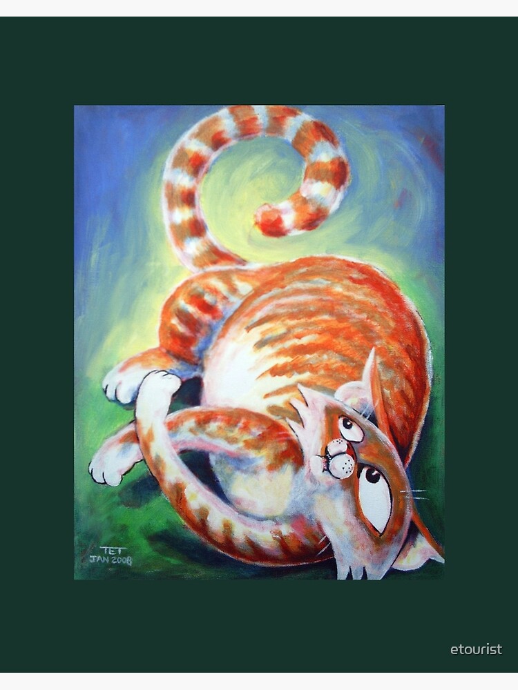 Thumbnail 2 of 2, Art Board Print, A Cat's Tail - Art by TET designed and sold by etourist.
