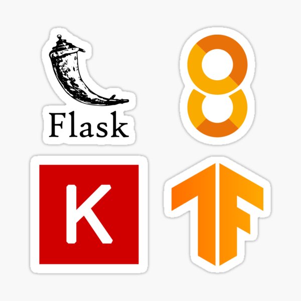 Item preview, ★ Flask, Google Colaboratory, Keras, TensorFlow - 4x Sticker Combo Pack designed and sold by Geekvana ⧉.