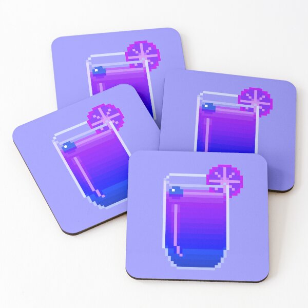 Item preview, pixel sunrise drink (violet) designed and sold by autumnalmanac.