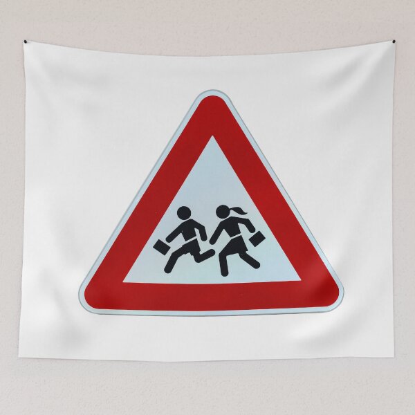 Item preview, Triangular warning 'children crossing' school road traffic sign designed and sold by lena-maximova.