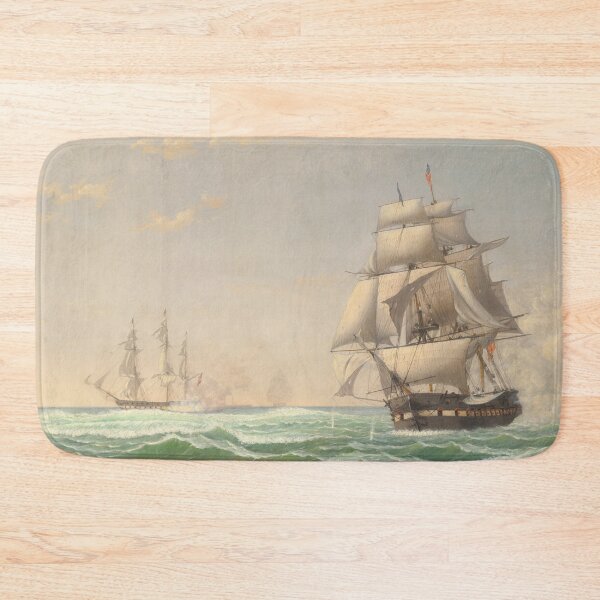 Item preview, The United States Frigate President | Engaging the British Squadron | Fitz Henry Lane | 1850 Marine Art designed and sold by CJET.