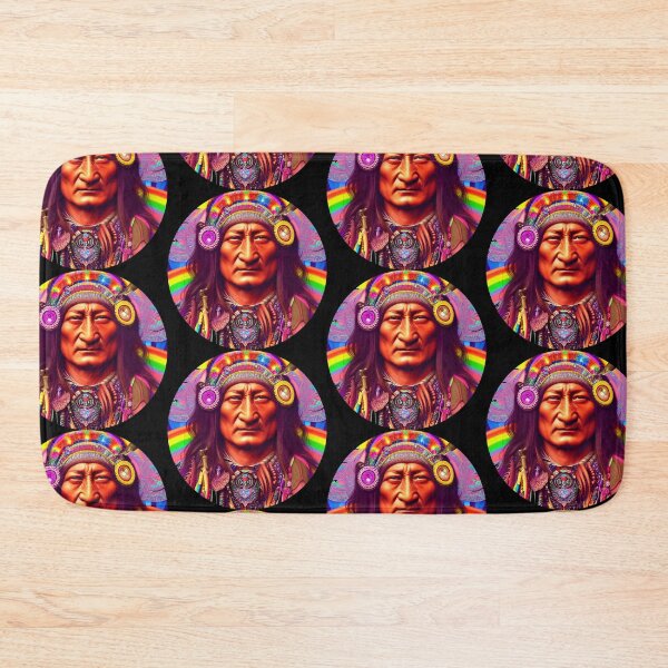 Item preview, Sitting Bull - Dakota Sioux - Psychedelic Portrait  by heringa designed and sold by heringa.