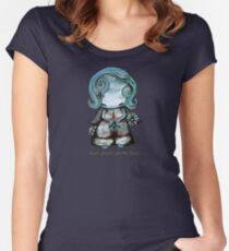Even Angels Get the Blues in Blues (Sml Design) Women's Fitted Scoop T-Shirt