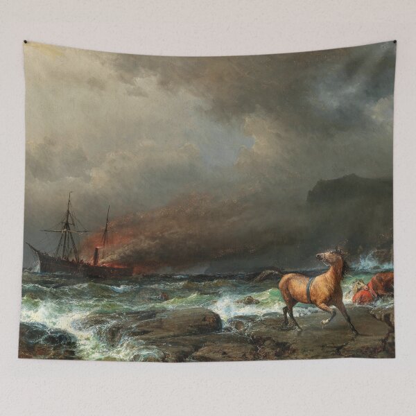 Artikelvorschau, Das Wrack der Angelsachse | Anton Melbye | 1863 Marine Nautische Kunst entworfen und verkauft von CJET.