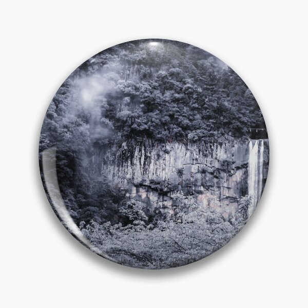 Item preview, Calm Nature Kumano Zen Waterfalls Japan Magic Art Print - Color de la noche designed and sold by XIX361ART.
