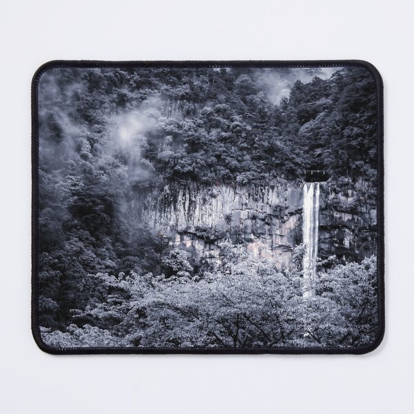 Item preview, Calm Nature Kumano Zen Waterfalls Japan Magic Art Print - Night Color designed and sold by XIX361ART.